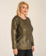 Μπλούζα lurex με χρυσές πέρλες - Image 3