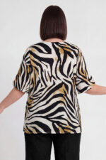 Μπλούζα animal print βουαλ - Image 2