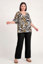 Μπλούζα animal print βουαλ