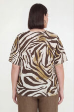 Μπλούζα animal print βουαλ - Image 2